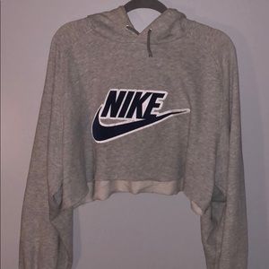 Nike hooded cropped sweatshirt